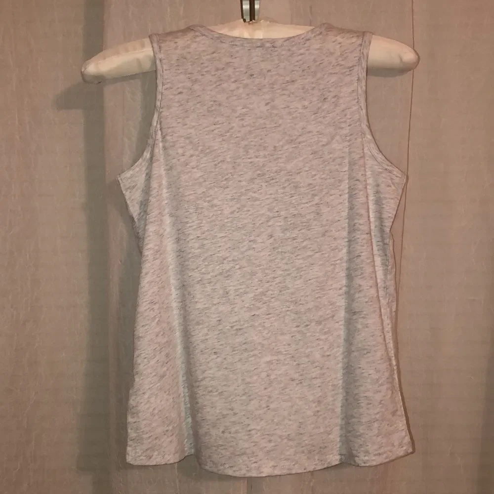 Justice 10 Gray Sleeveless Tank Unicorn Rainbow Glitter Radiate Positivity